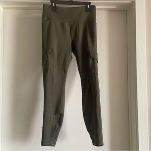 All In Motion Olive Green Cargo Leggings With Pockets -small